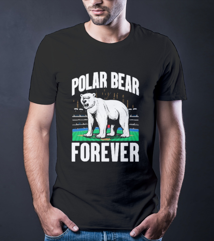Polar Bear Forever Baseball Stadium Scene T-Shirt