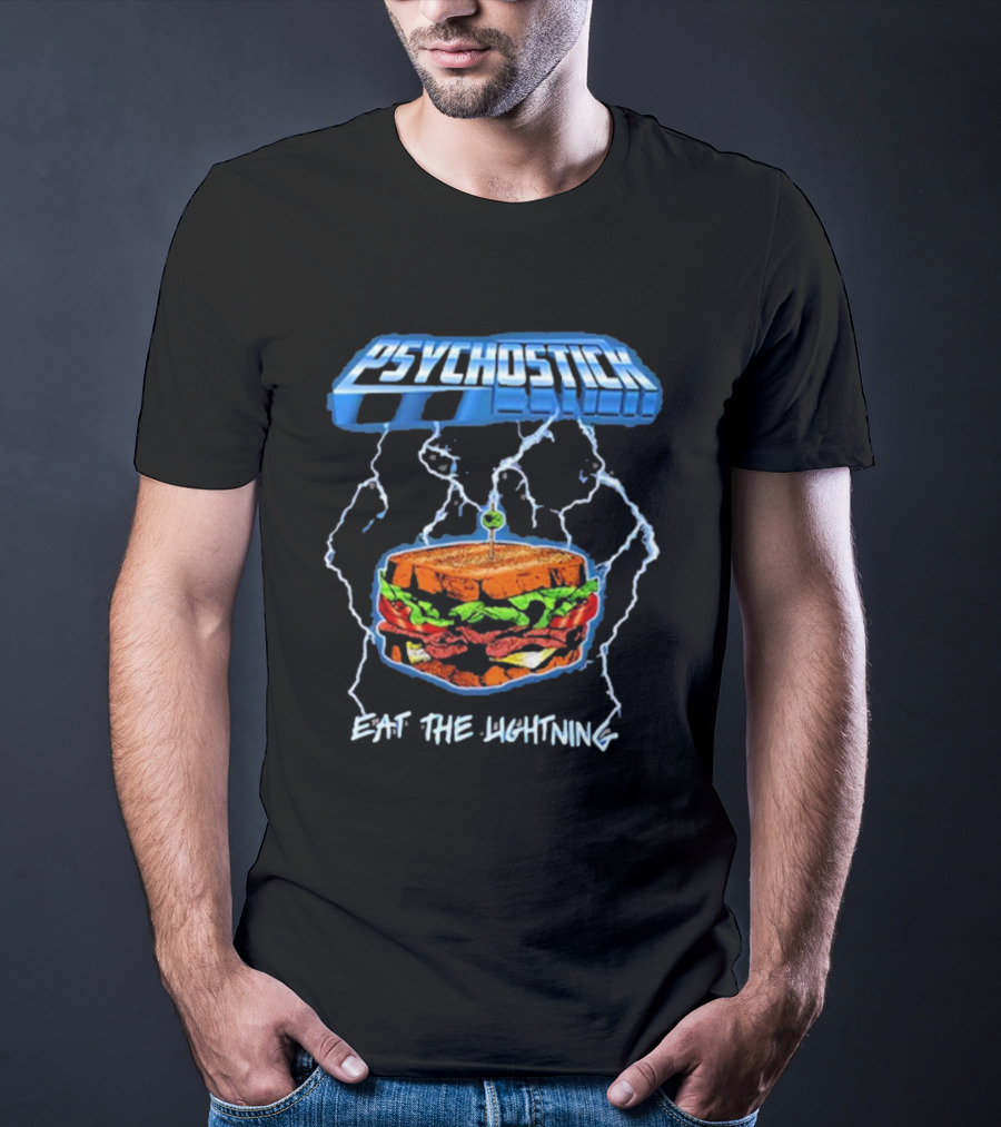 Psychostick Eat The Lightning Sandwich With Lightning Bolts T-Shirt