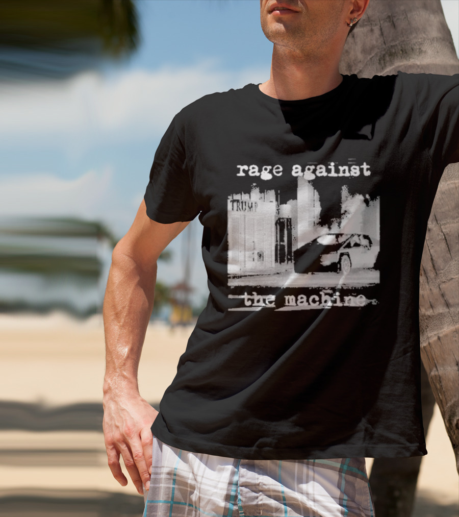 Rage Against The Machine Car Explosion Outside Building T-Shirt