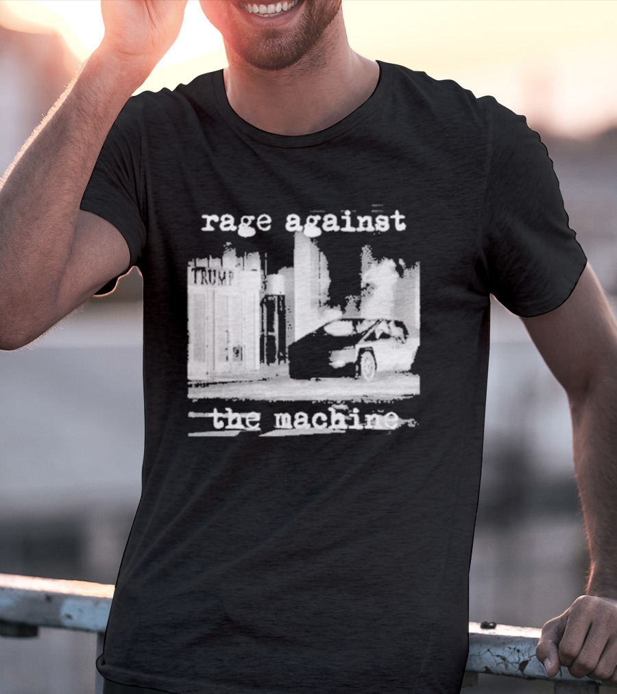 Rage Against The Machine Car Explosion Outside Building T-Shirt