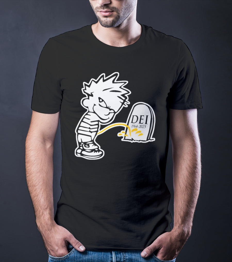 RIP DEI 1964-2025 Comic Tribute With Cartoon Character T-Shirt