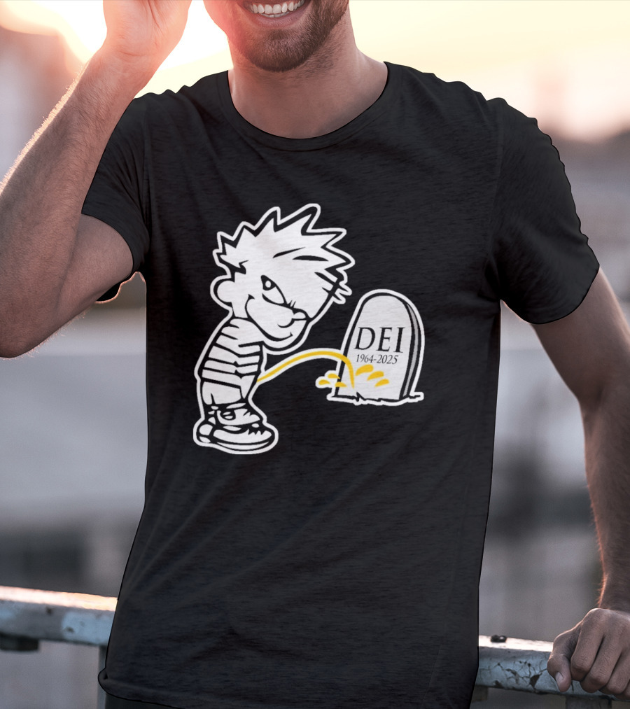 RIP DEI 1964-2025 Comic Tribute With Cartoon Character T-Shirt