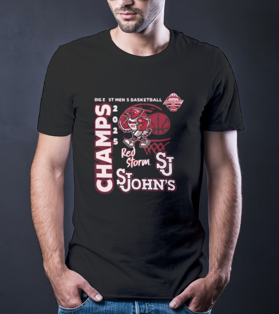 Big East Men's Basketball 2025 Champs St. John's Red Storm T-Shirt