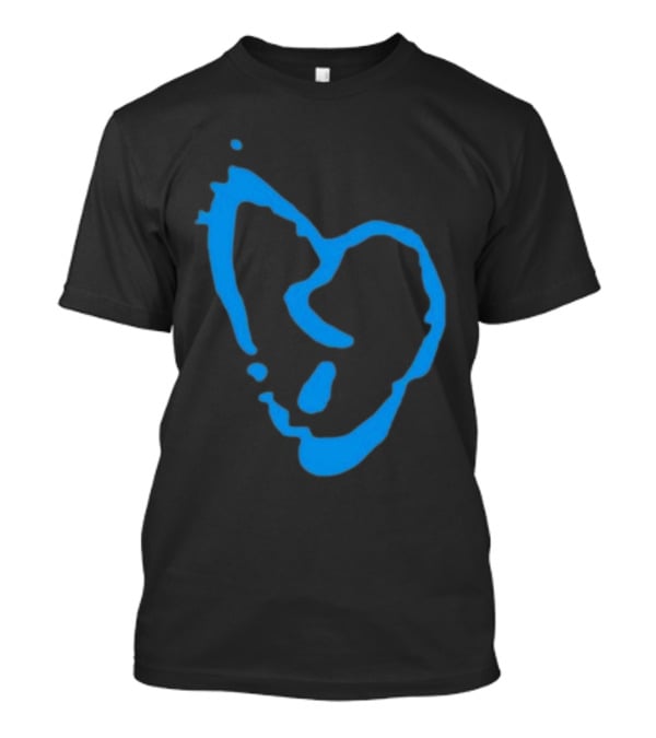 Revenge Lightning Heartbreak Blue Broken Heart Outline T-Shirt