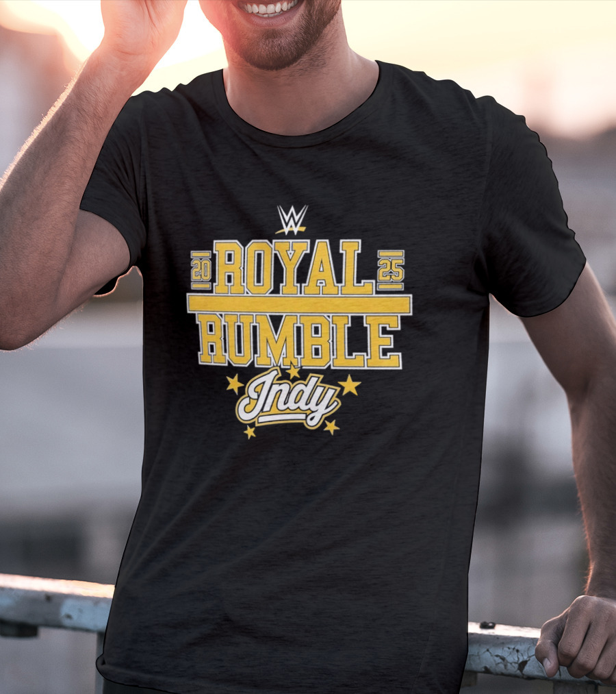 WWE Royal Rumble 2025 Indy Gold Stars T-Shirt