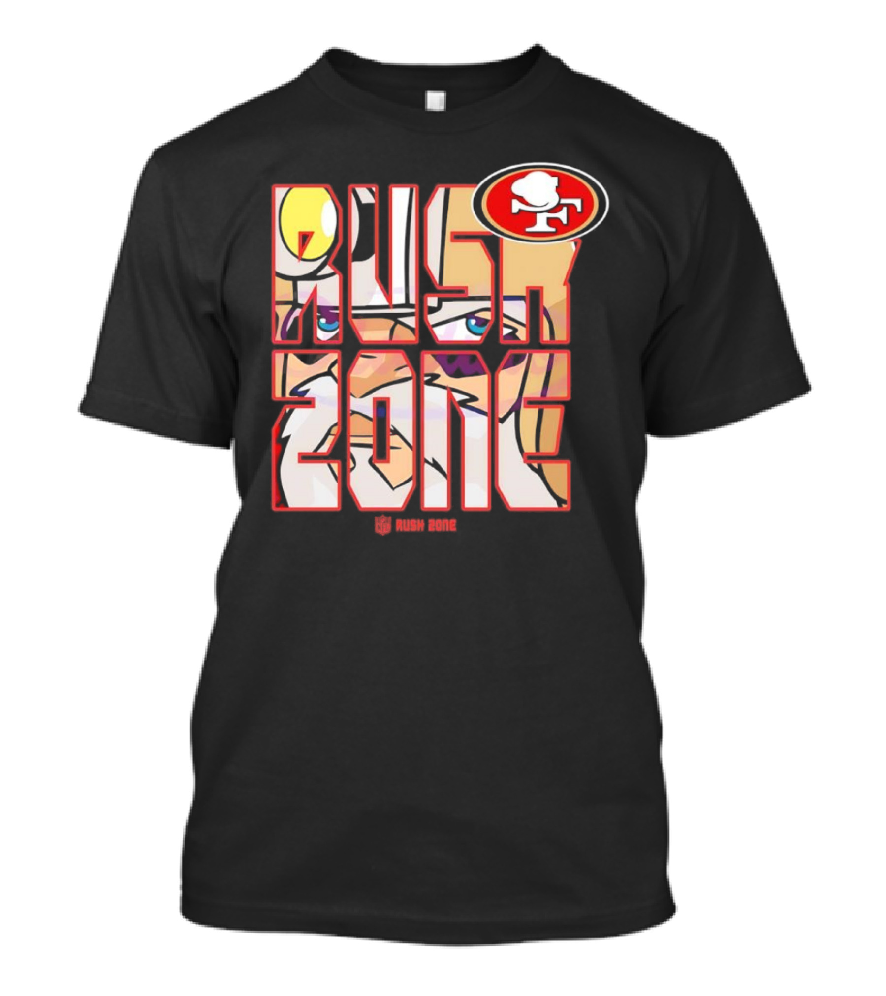 San Francisco 49ers NFL Rush Zone Cartoon Football T-Shirt