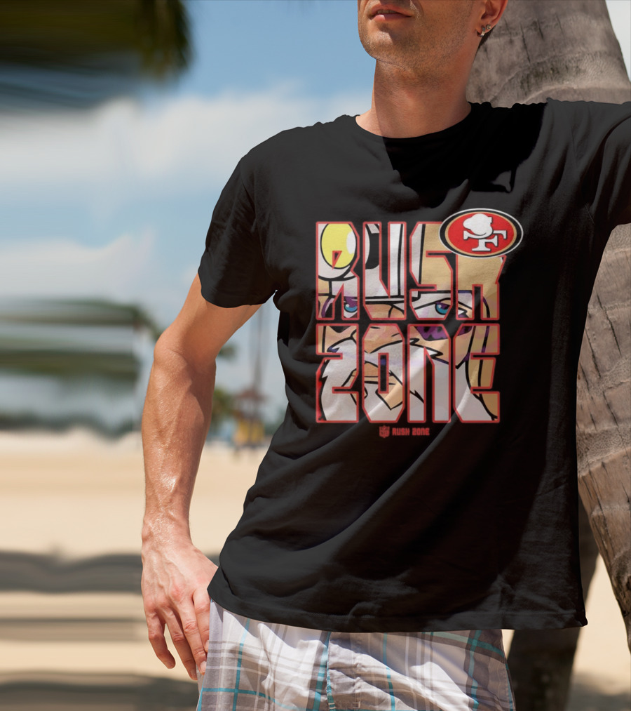 San Francisco 49ers NFL Rush Zone Cartoon Football T-Shirt