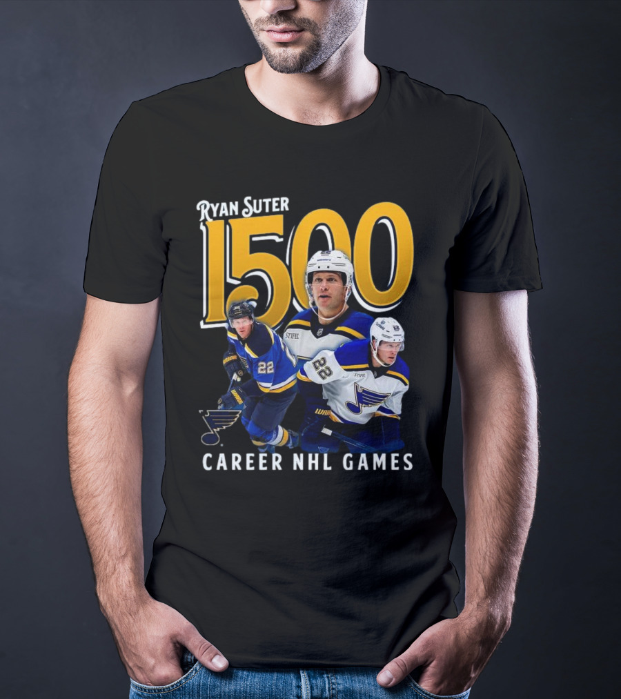 Ryan Suter St. Louis Blues 1500 Career NHL Games Celebration T-Shirt