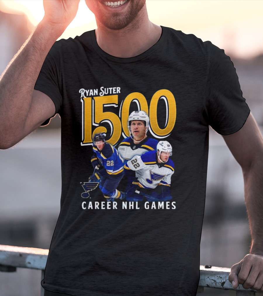 Ryan Suter St. Louis Blues 1500 Career NHL Games Celebration T-Shirt