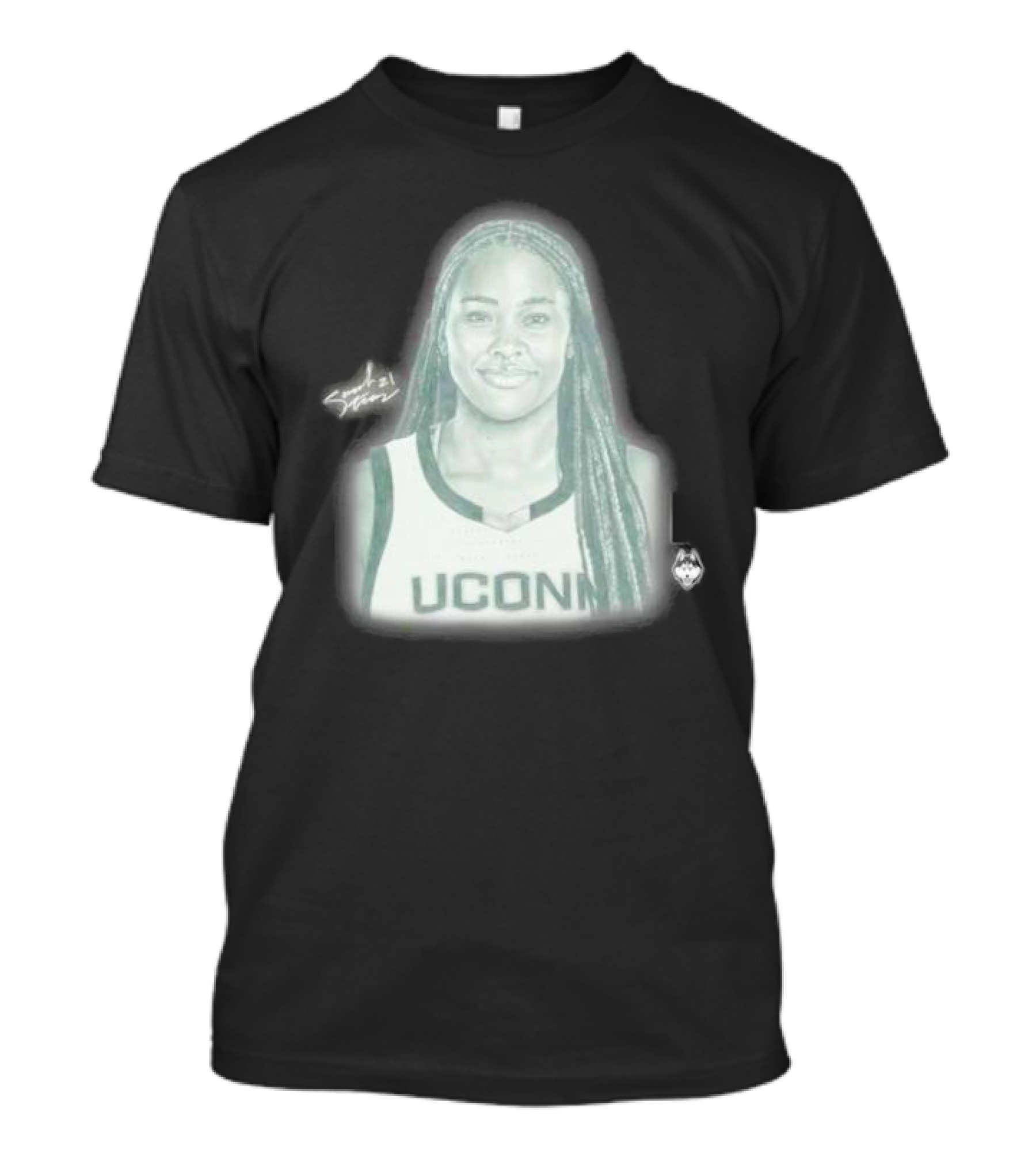 Sarah Strong UConn Huskies Signature Pencil Drawing T-Shirt