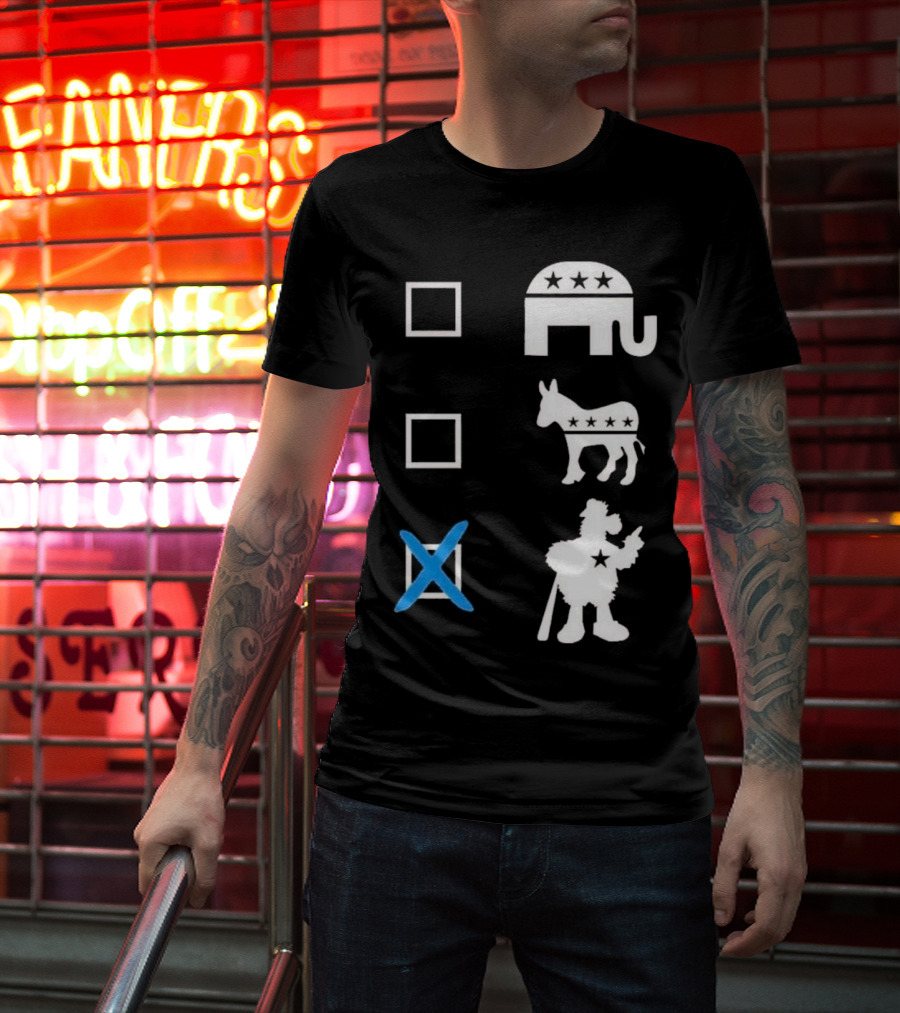 Schwarbocrat Philitical Aphiliation Elephant Donkey Duck Star Boxes T-Shirt