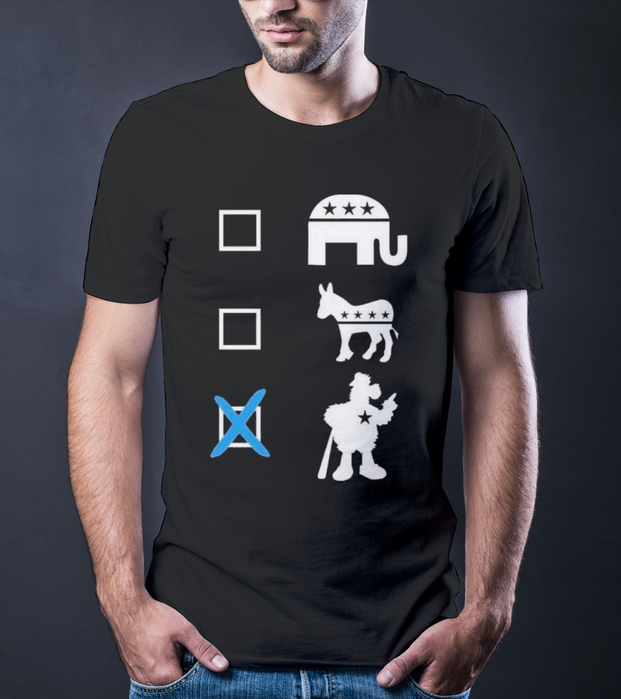 Schwarbocrat Philitical Aphiliation Elephant Donkey Duck Star Boxes T-Shirt