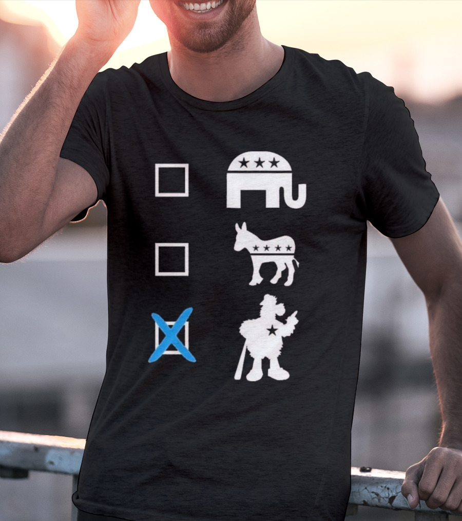 Schwarbocrat Philitical Aphiliation Elephant Donkey Duck Star Boxes T-Shirt