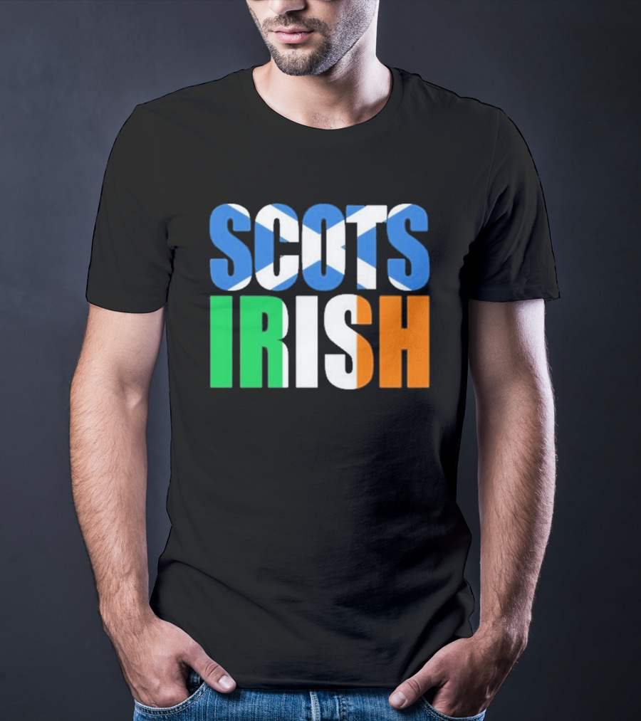 Scots Irish Flag Scottish Saltire Irish Tricolor T-Shirt