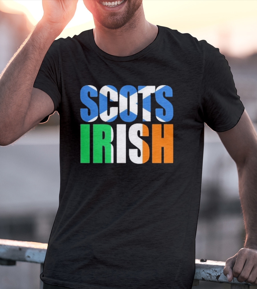 Scots Irish Flag Scottish Saltire Irish Tricolor T-Shirt