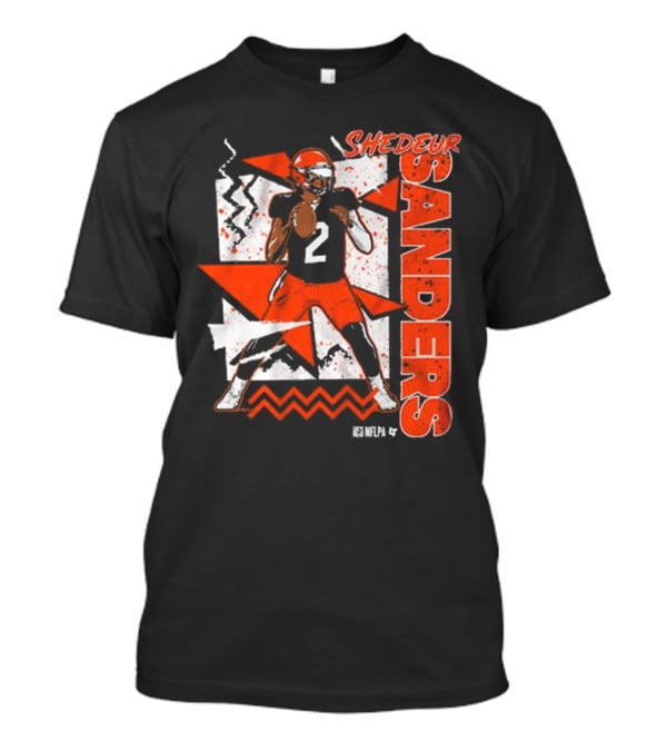 Shedeur Sanders 90s Style Retro Football Illustration T-Shirt