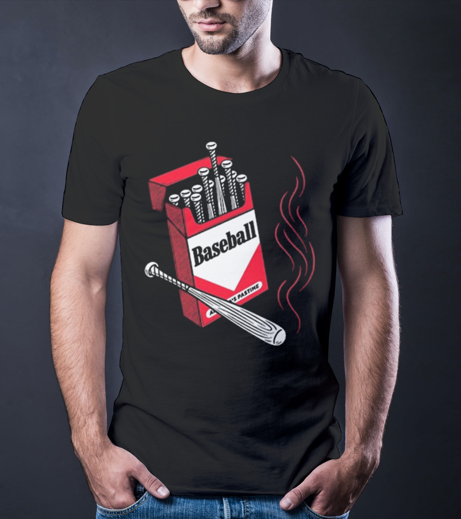 Smoking Barrels Baseball Parody Pack With Bats And Steam Imagery T-Shirt