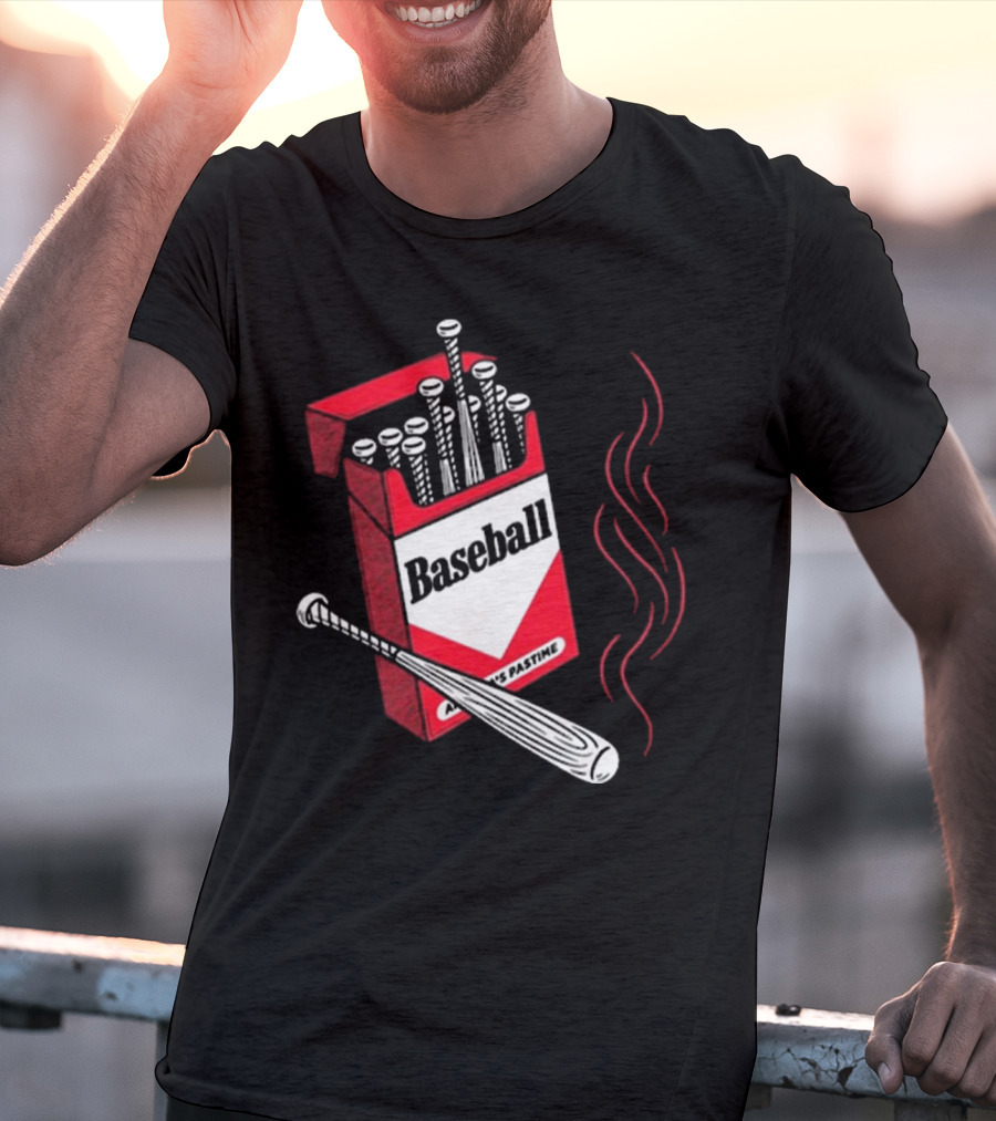 Smoking Barrels Baseball Parody Pack With Bats And Steam Imagery T-Shirt