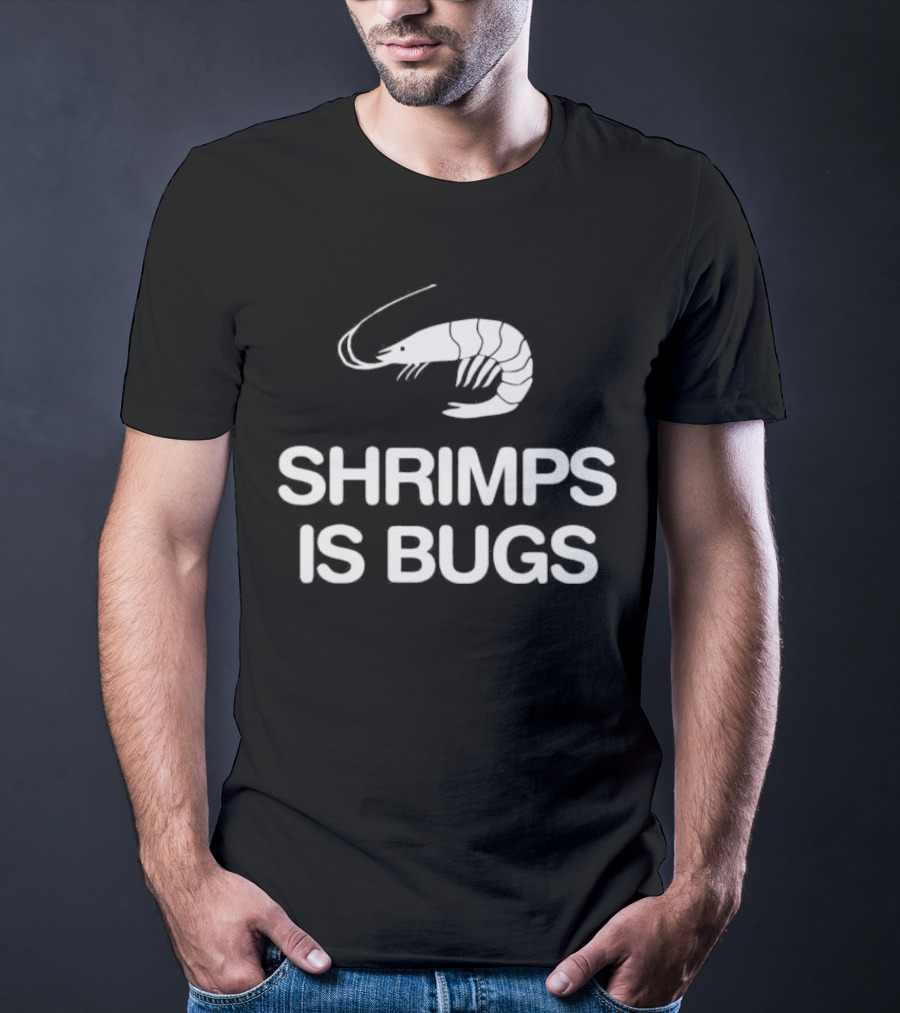 Shrimps Is Bugs Retro Crustacean Statement T-Shirt