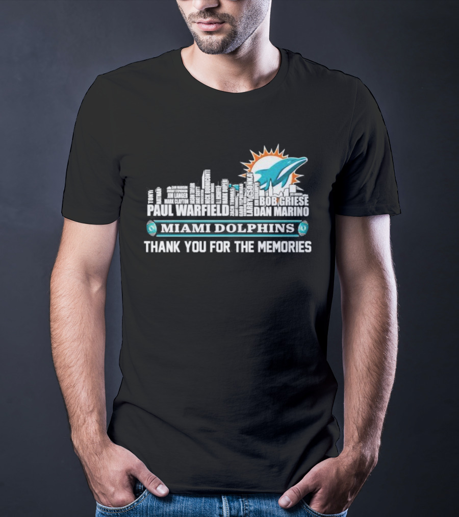 Skyline Miami Dolphins Limited Edition Thank You For The Memories T-Shirt