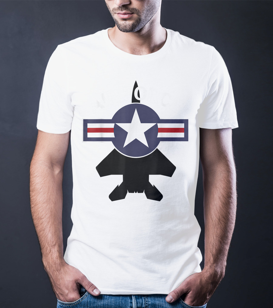 Air Force Vintage Roundel With F15 Jet T-Shirt