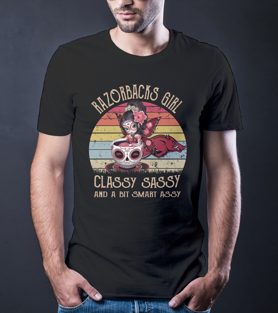 Razorbacks Girl Classy Sassy And A Bit Smart Assy T-Shirt
