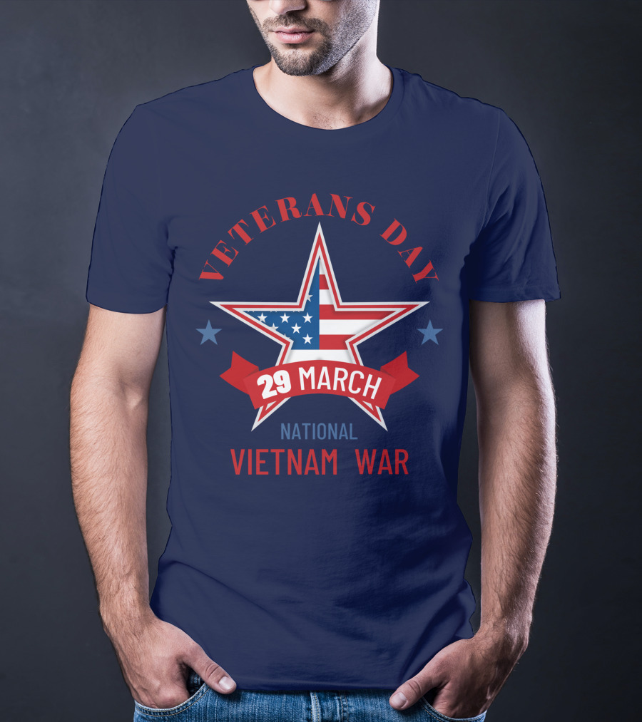 Veterans Day 29 March National Vietnam War USA Flag Star T-Shirt