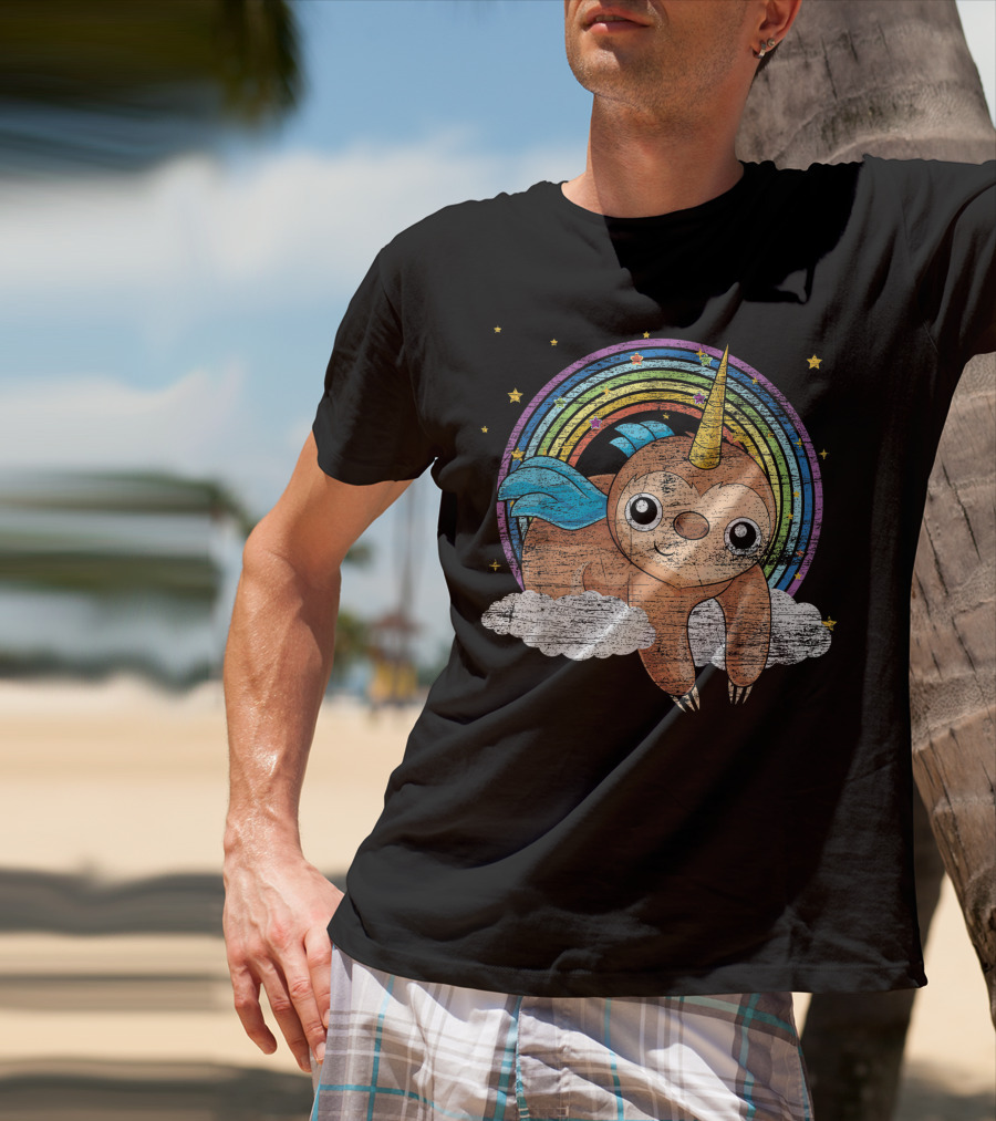 Slothicorn Unicorn Rainbow Magical Animal Zoo Lover T-Shirt