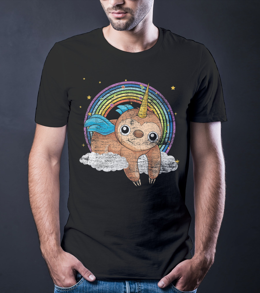 Slothicorn Unicorn Rainbow Magical Animal Zoo Lover T-Shirt