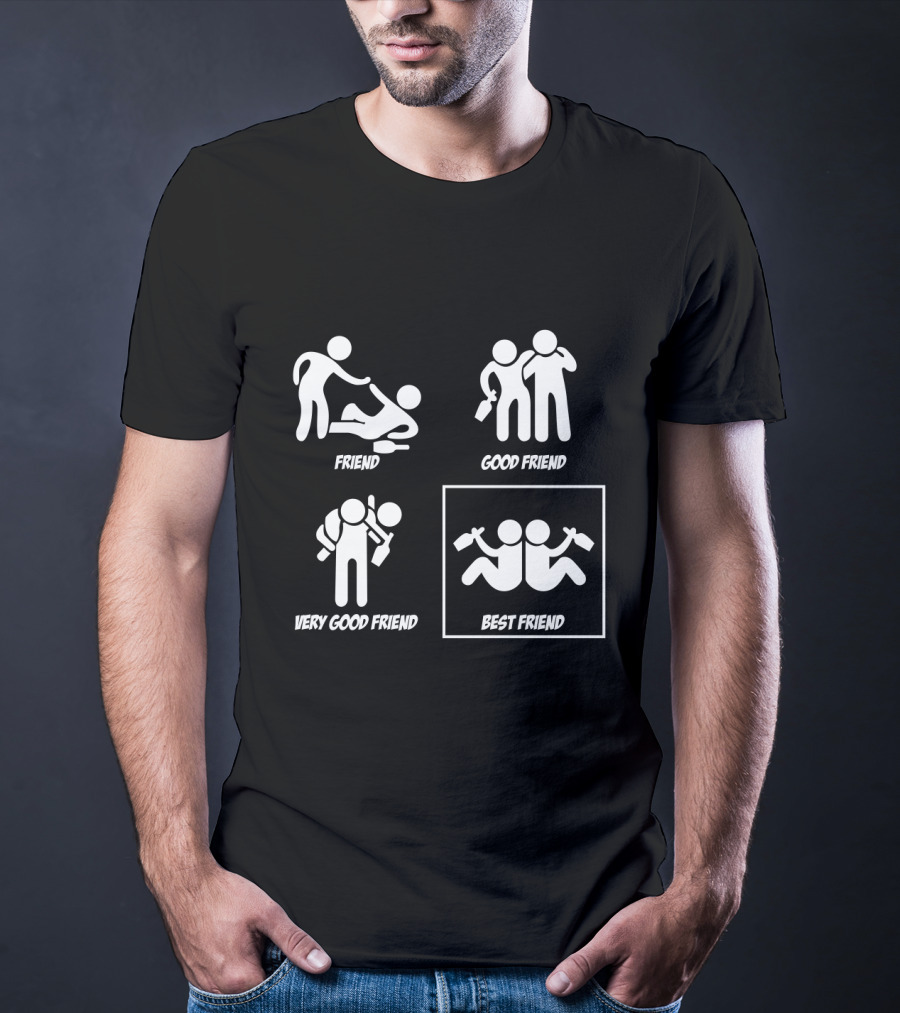 Best Friend Icons Celebration Drink Best Wine With Best Friends T-Shirt