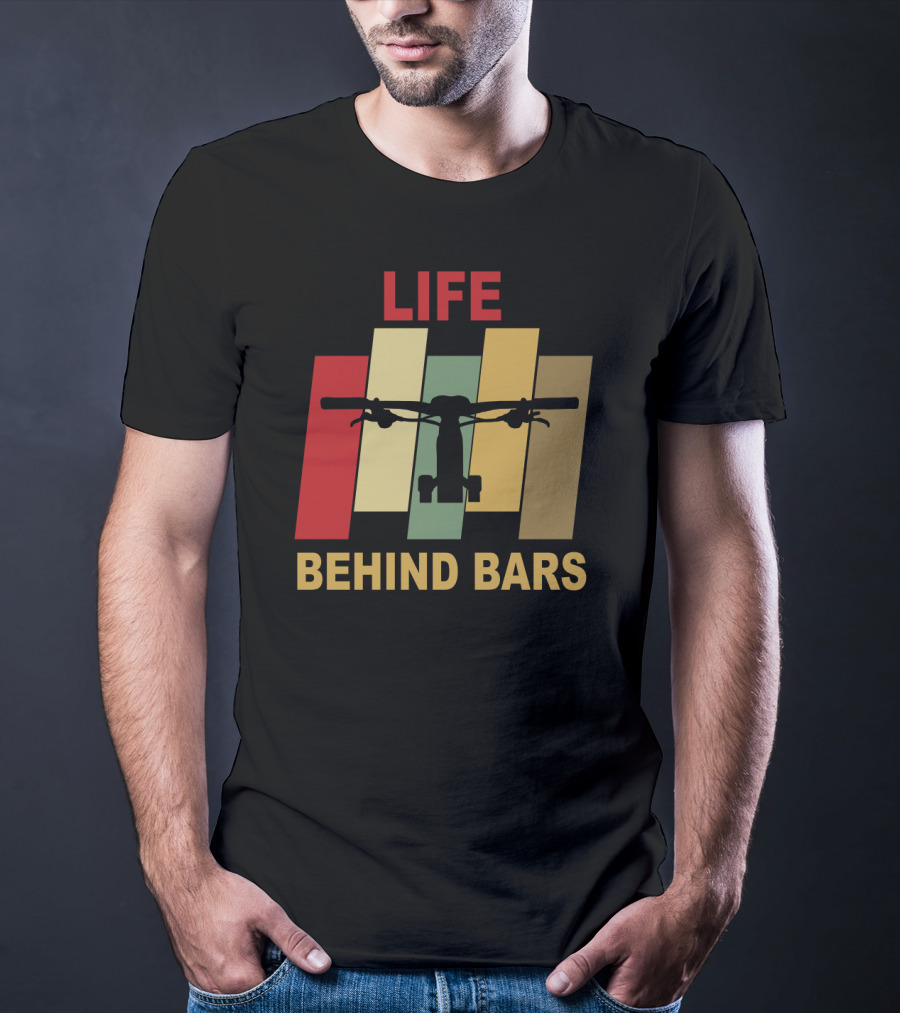 Life Behind Bars Mountain Biking Handlebar T-Shirt