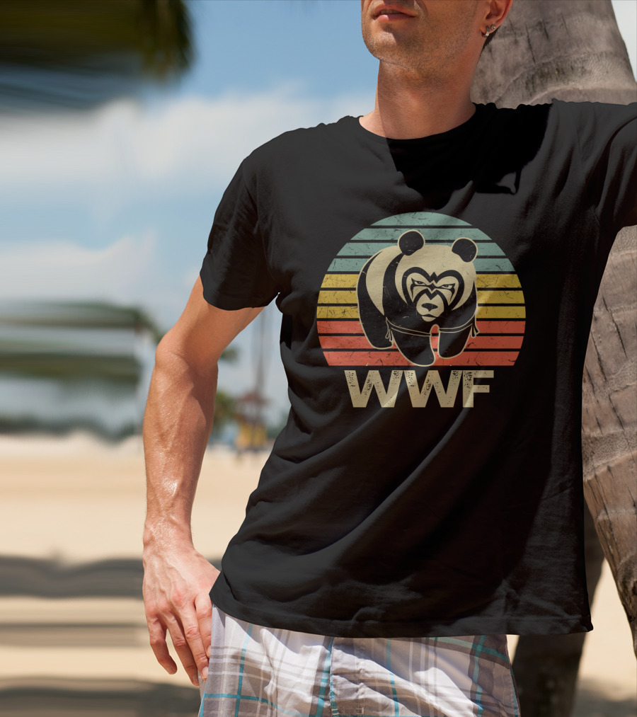 WWF Retro Striped Panda T-Shirt
