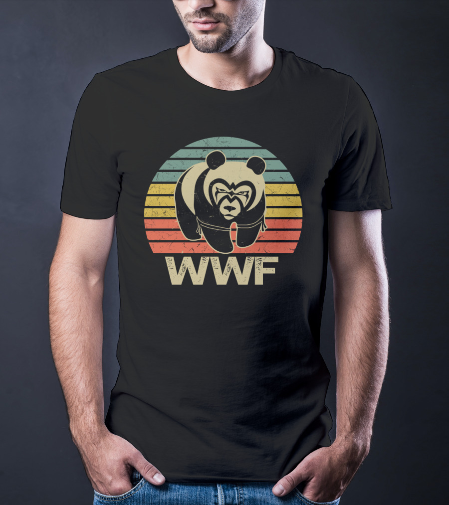 WWF Retro Striped Panda T-Shirt
