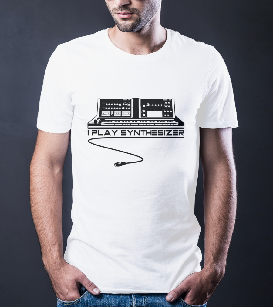 I Play Synthesizer Keyboard Cable T-Shirt