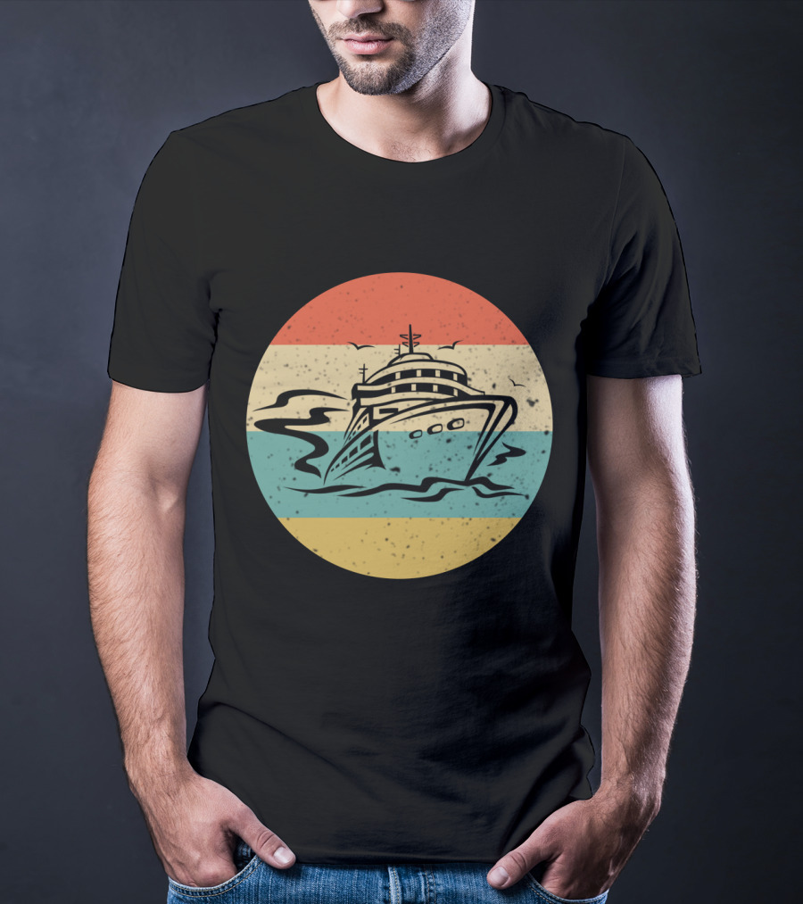Retro Cruise Ship Vintage Ocean Adventure T-Shirt