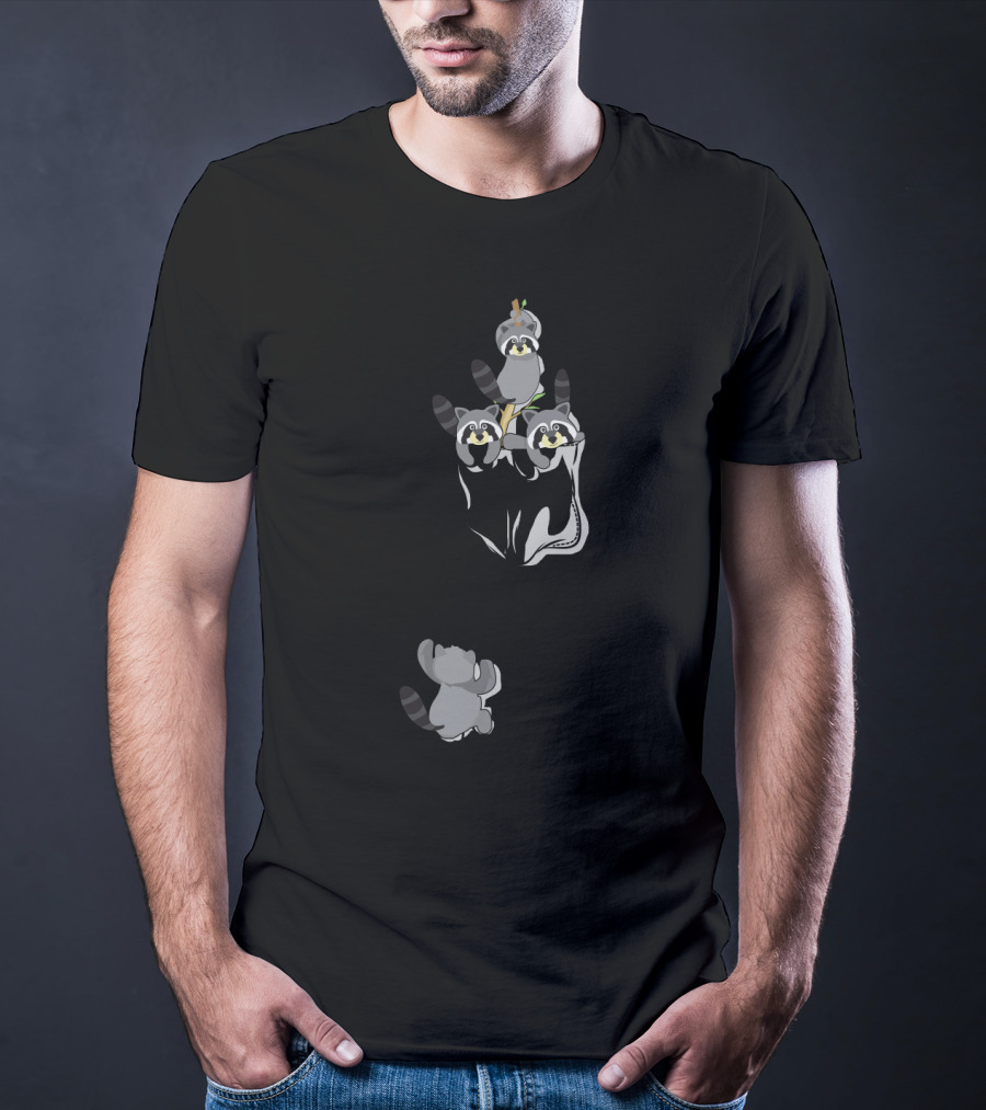 Raccoon Trio Climbing Pocket Adventure T-Shirt