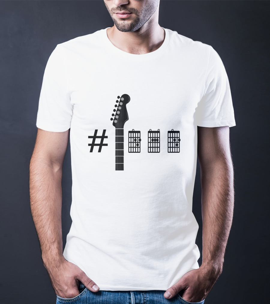 Number 1 Dad Guitar Chord Player T-Shirt
