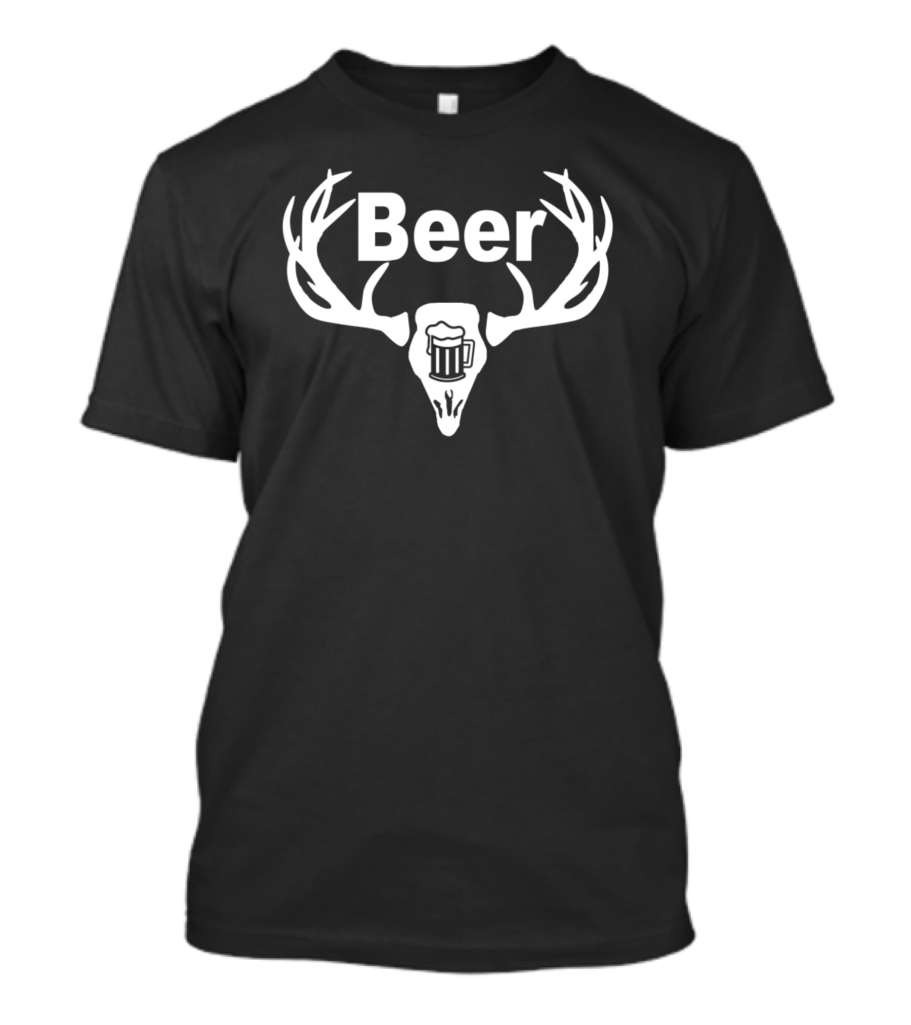 Beer Antler Skull With Mug T-Shirt
