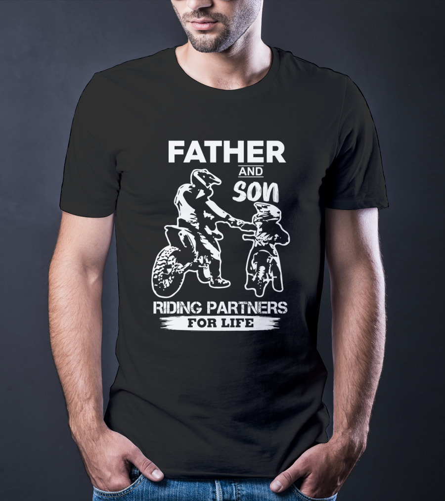 Father And Son Motocross Riding Partners For Life T-Shirt