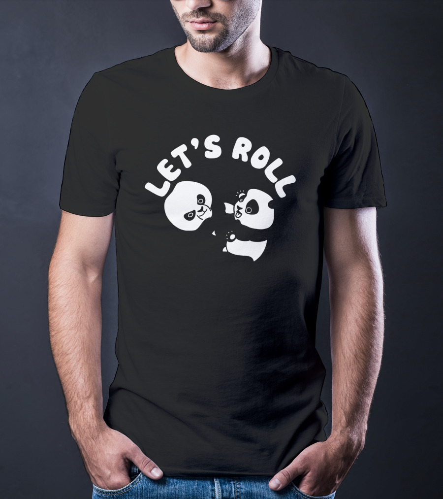 Let's Roll Jiu Jitsu Panda Duo Playful Grappling T-Shirt