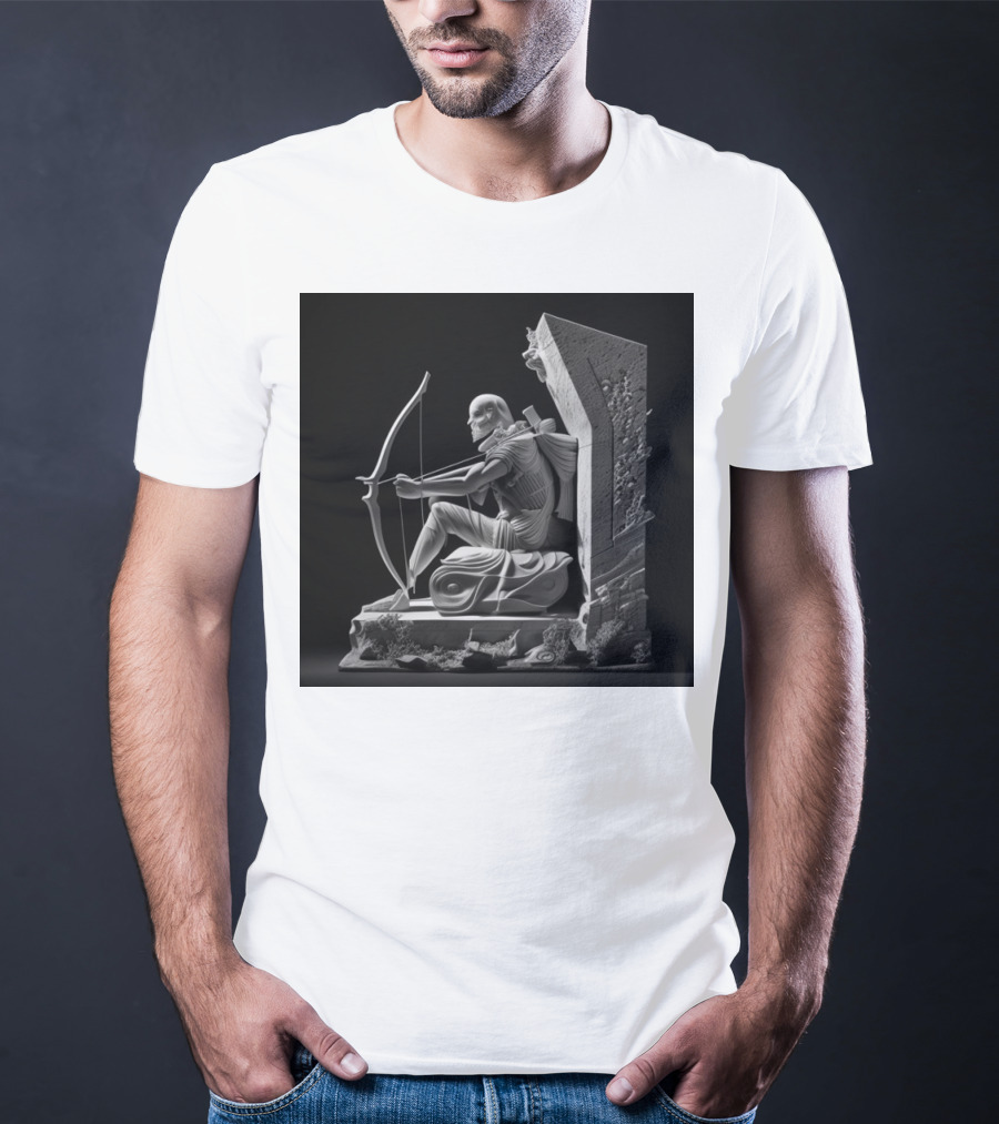 Ong Gia 3 Copy Old Man Archer Statue T-Shirt