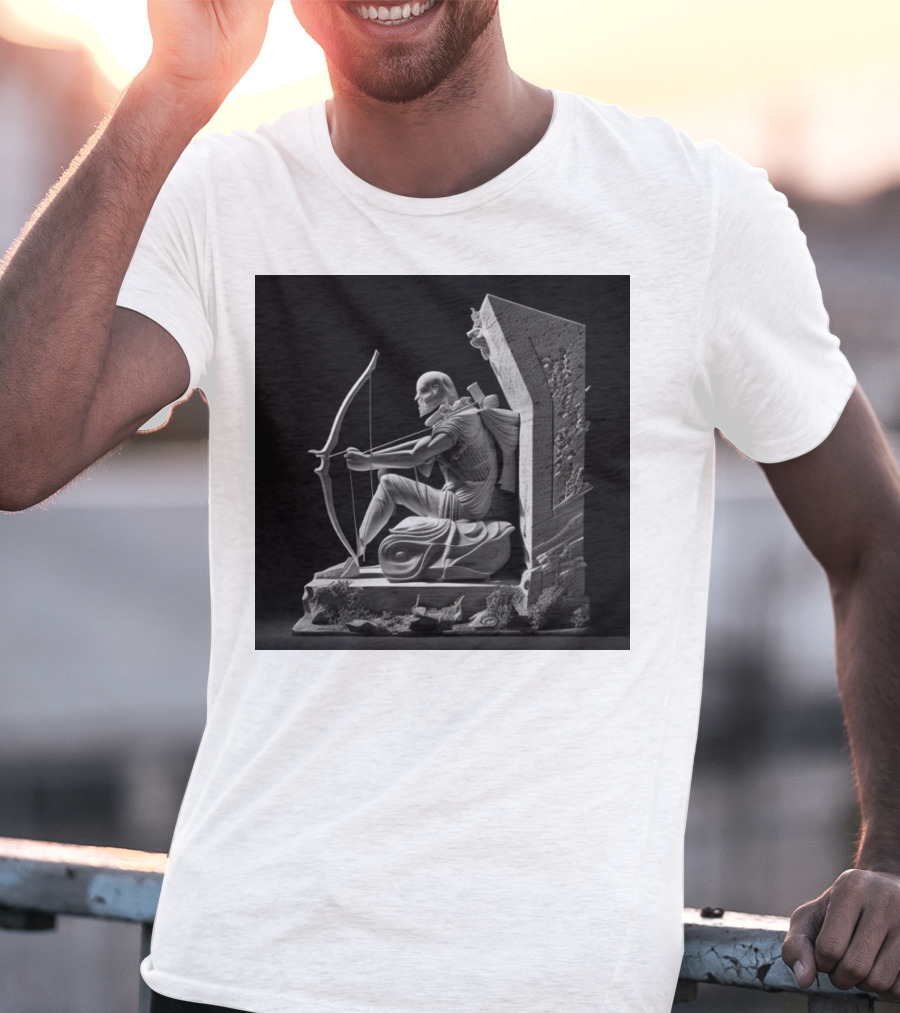 Ong Gia 3 Copy Old Man Archer Statue T-Shirt