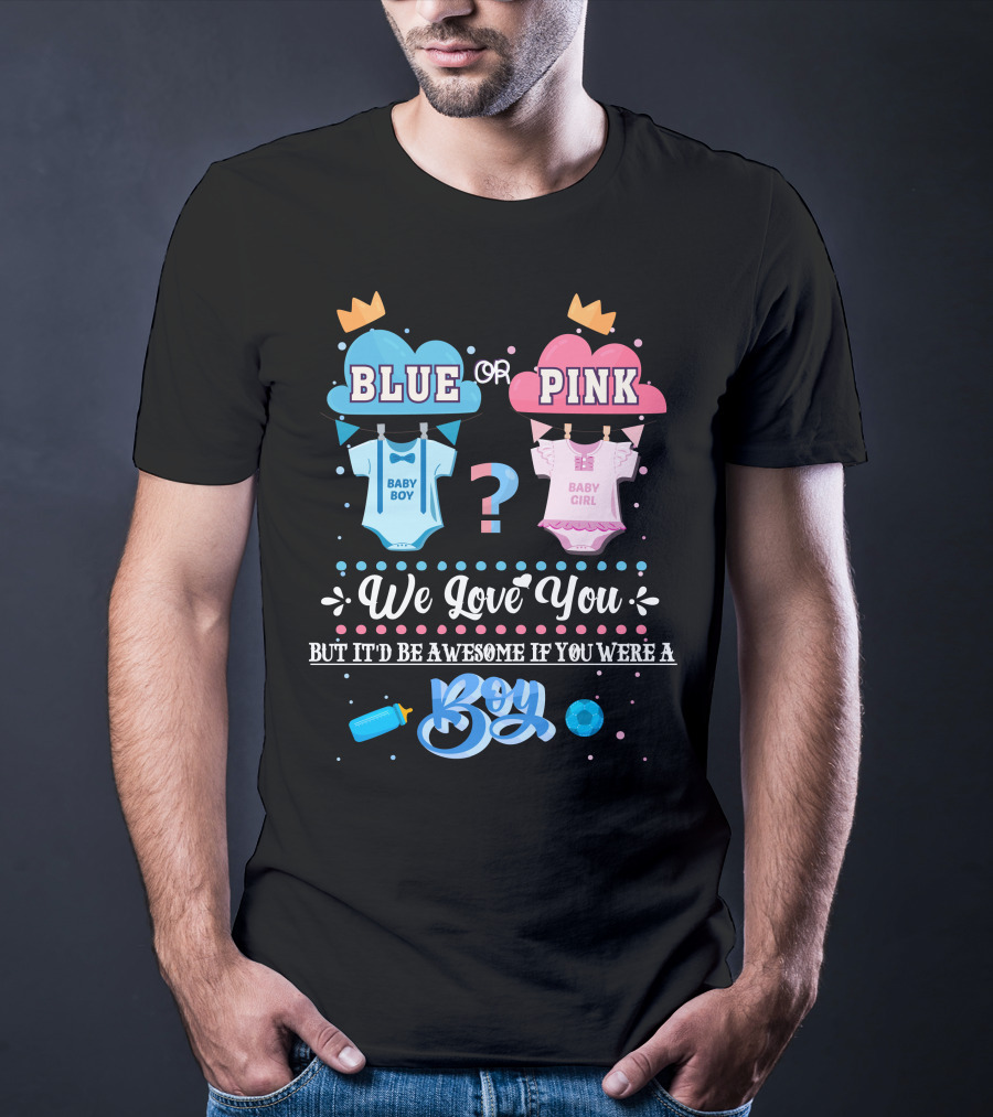 Blue Or Pink Baby Boy Girl Boy T-Shirt