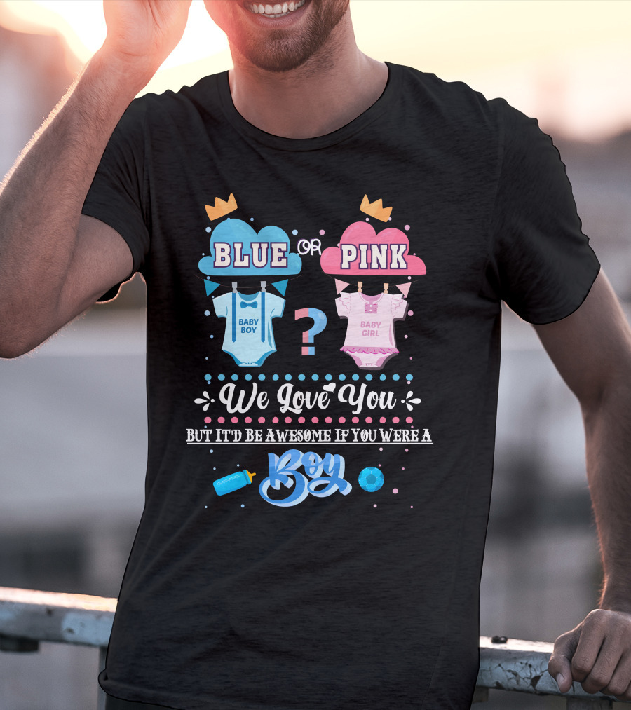Blue Or Pink Baby Boy Girl Boy T-Shirt