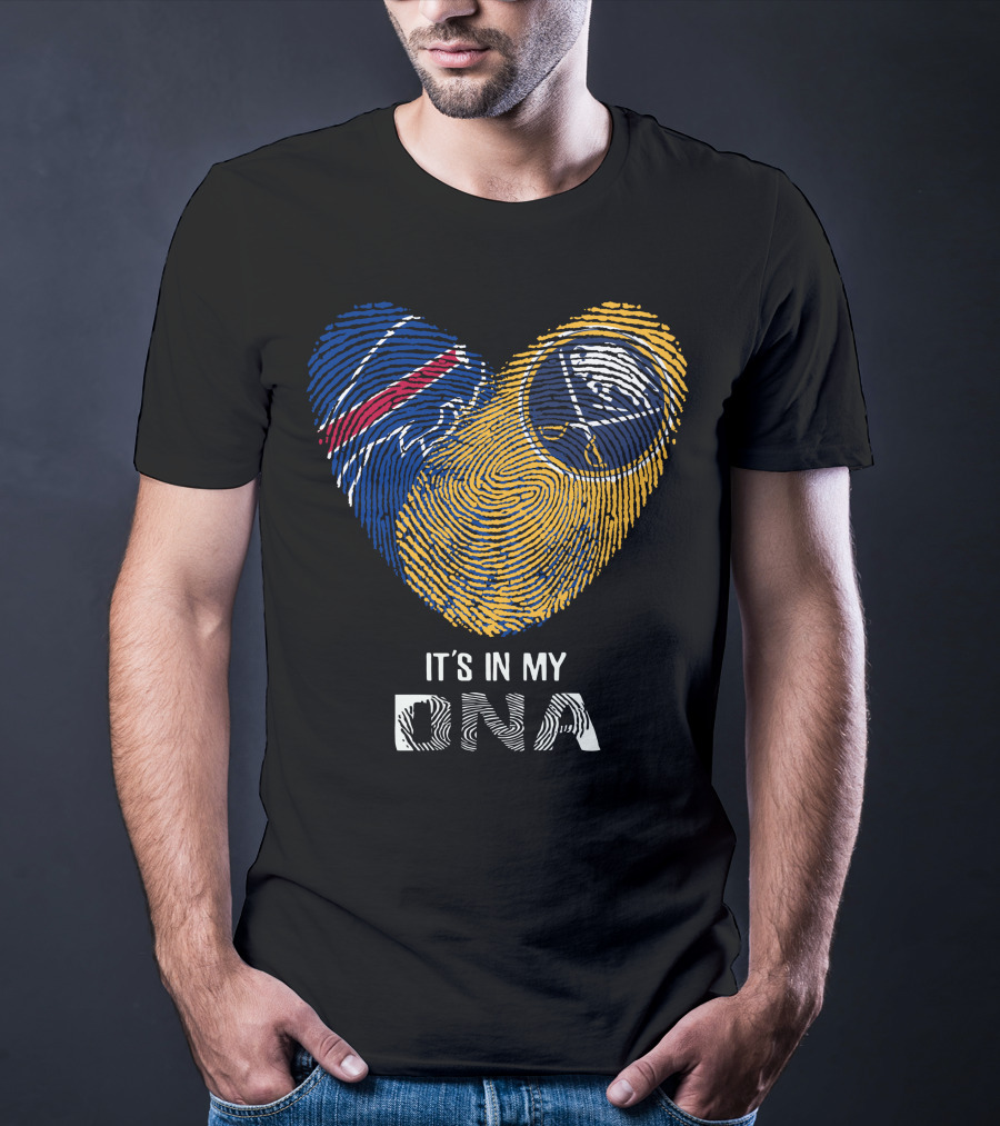 Bills Sabres Heart Fingerprint It's In My DNA T-Shirt