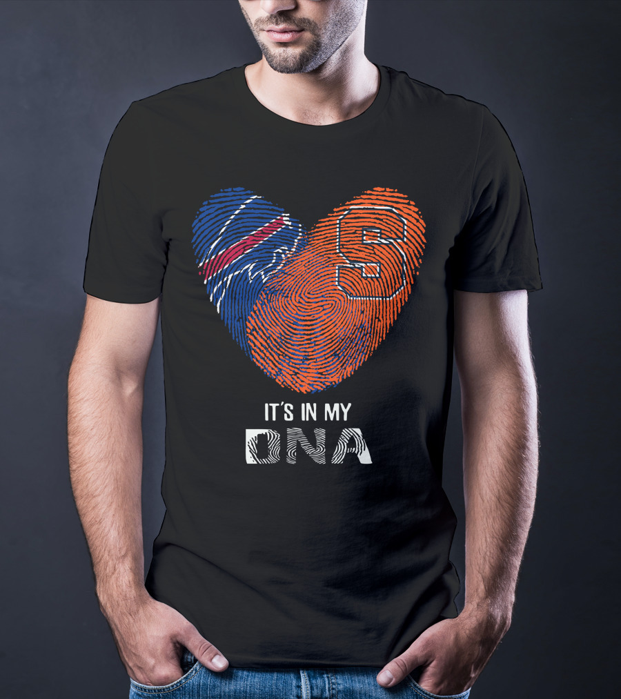 Bills Syracuse It's In My DNA Heart Fingerprint T-Shirt
