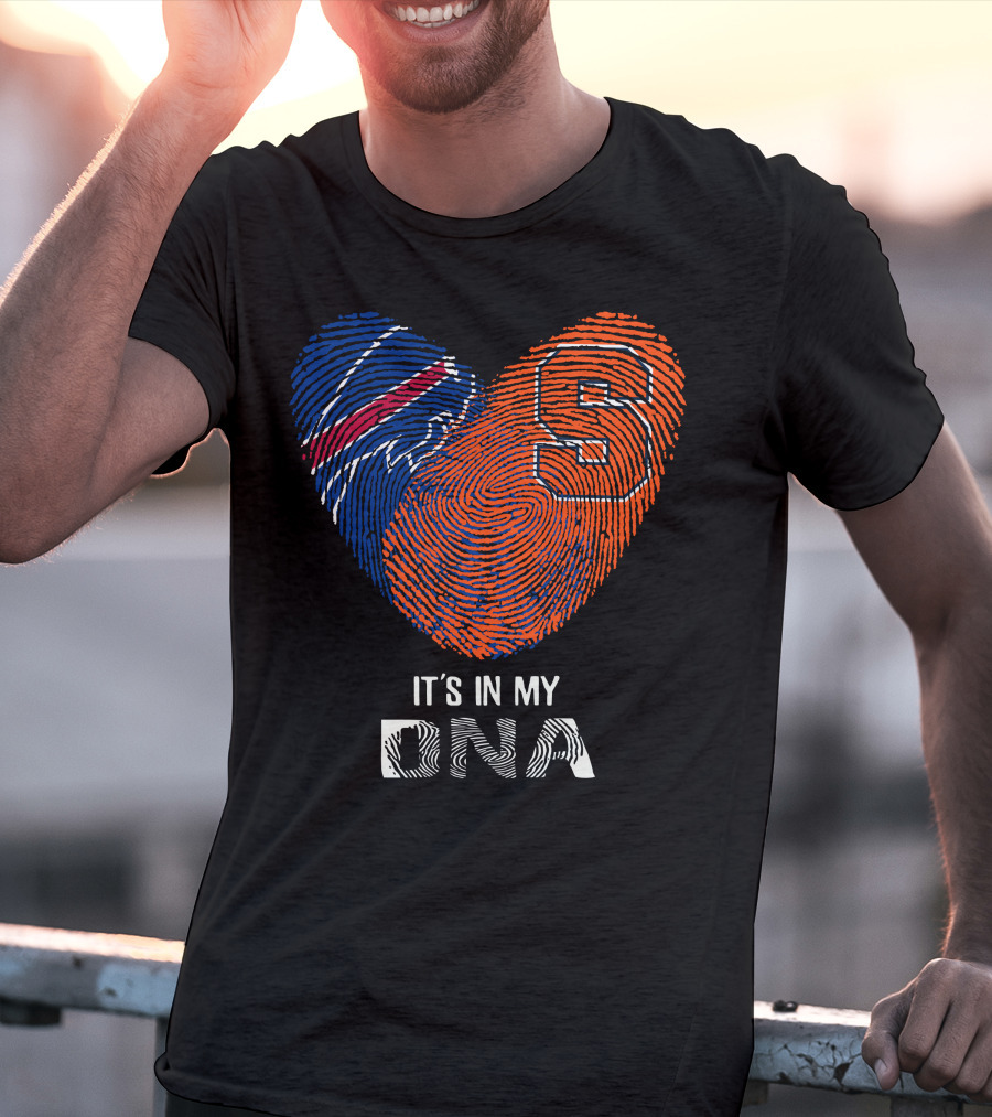 Bills Syracuse It's In My DNA Heart Fingerprint T-Shirt