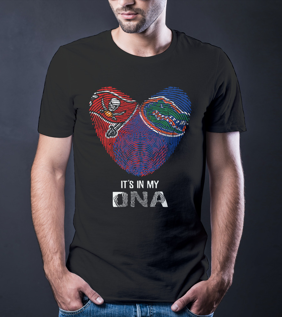 Buccaneers Gators Heart It's In My DNA T-Shirt