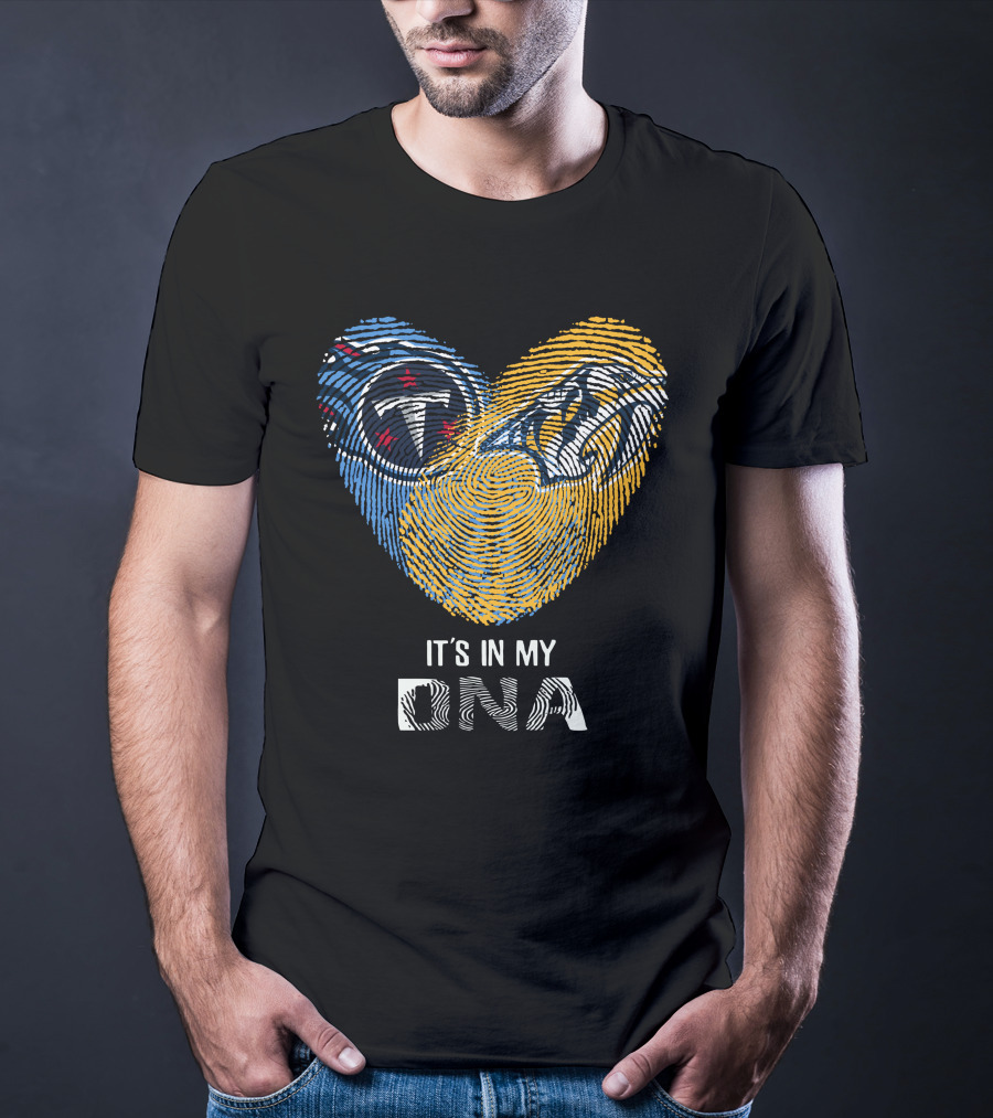 Tennessee Titans And Nashville Predators It's In My DNA T-Shirt