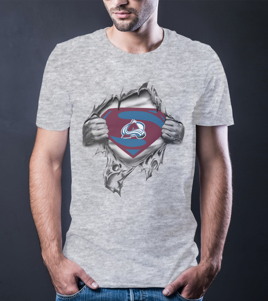 Colorado Avalanche Superman Logo Superhero T-Shirt